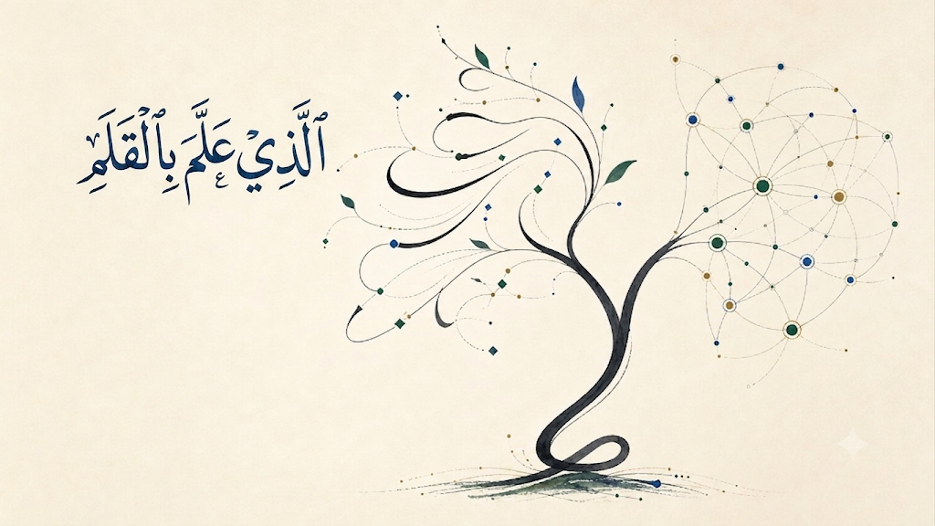 The Sedrah Tree, formed from Arabic pen trajectories that become a relationship map